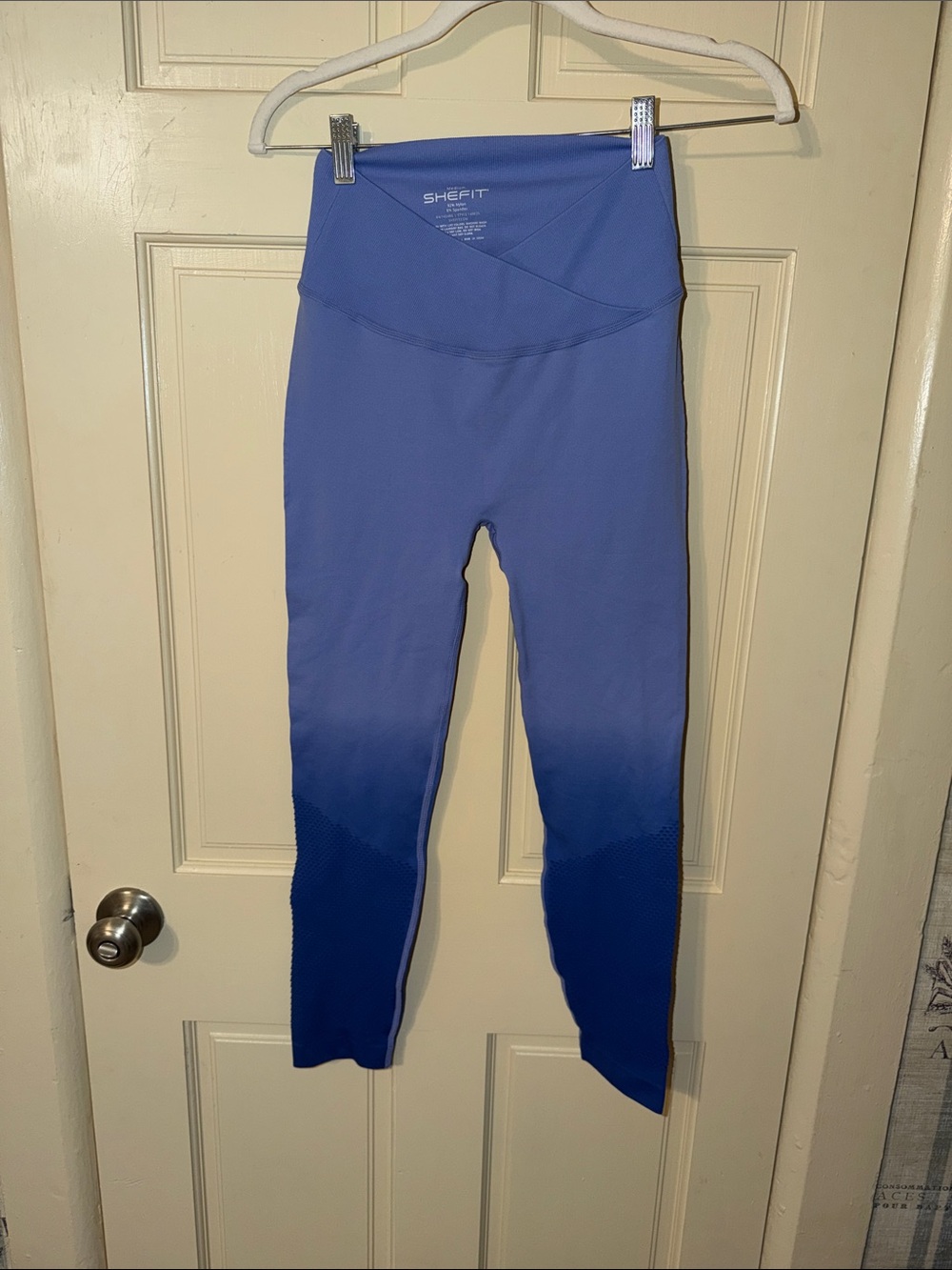 SHEFIT Womens Blue Ombre Performance Leggings